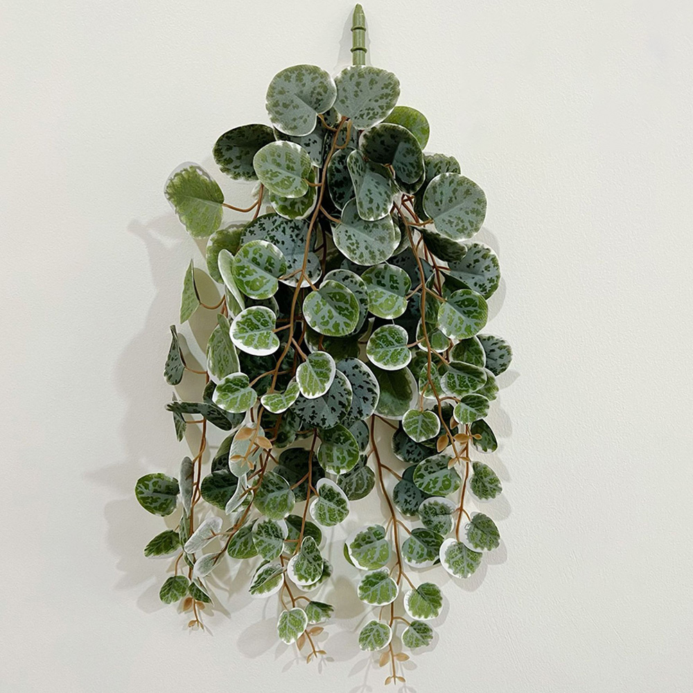 Rattan Plant Basket - Plantas artificiales de 49cm, enredaderas, hojas