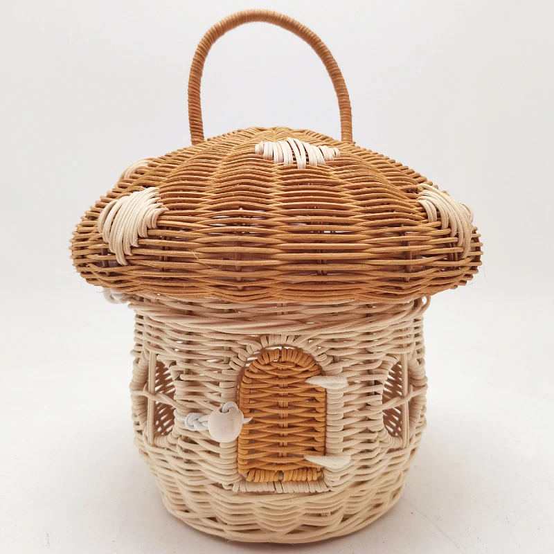 Rattan Plant Basket - Cestas de pícnic al aire libre,