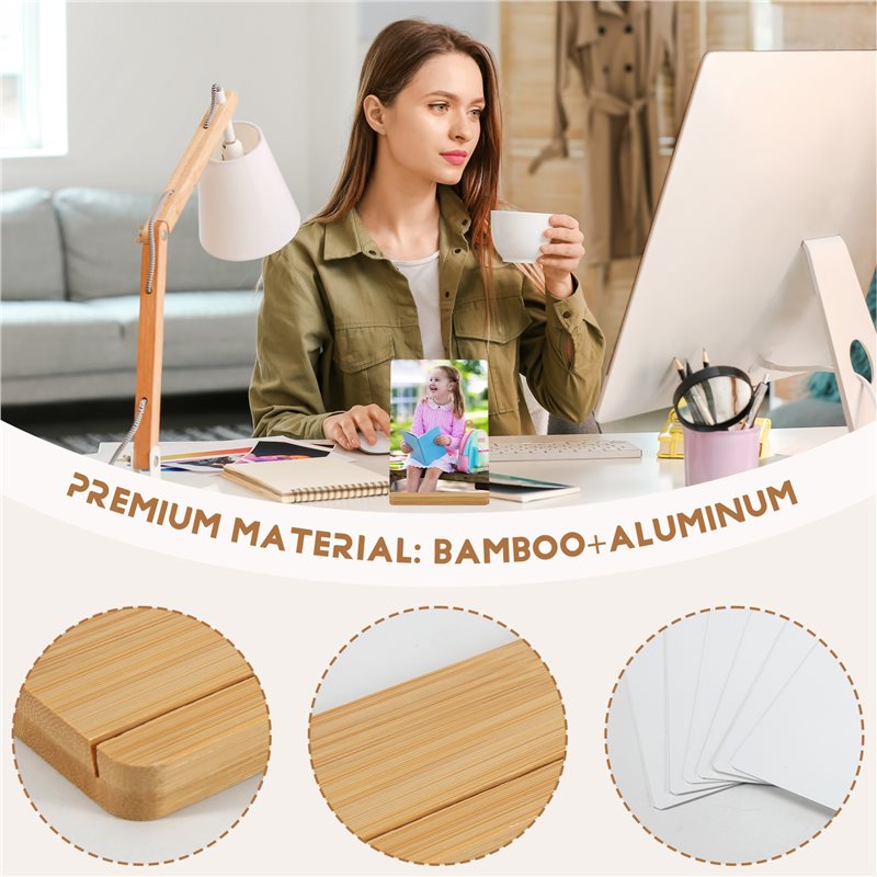 Bamboo Photo Frame - Paquete de 6 Marcos de Fotos