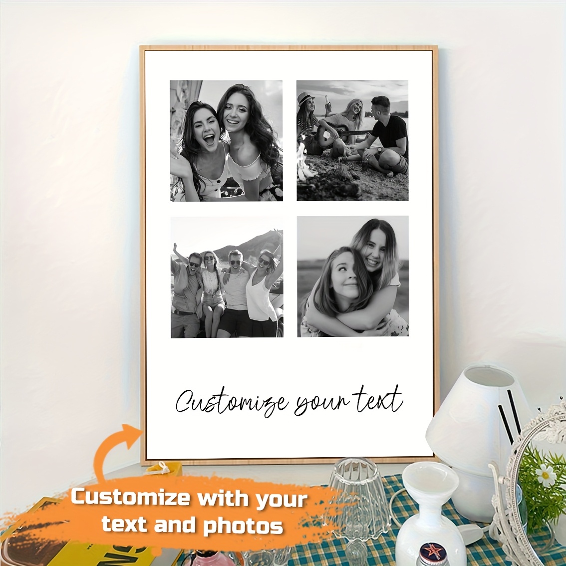 Home Decor Theme - Personaliza carteles en lienzo para familiares,