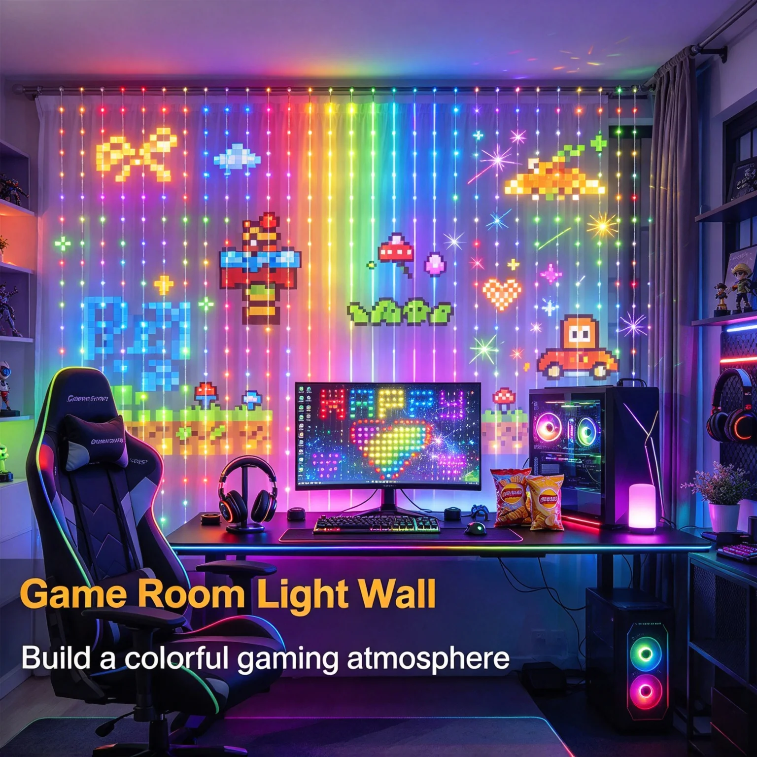 Home Decor Free App - Guirnalda de luces LED inteligentes con