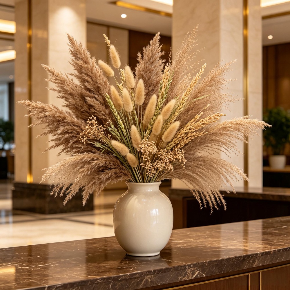 Pampas Grass Decor - 1 Ramo de Flores Secas Mixtas,