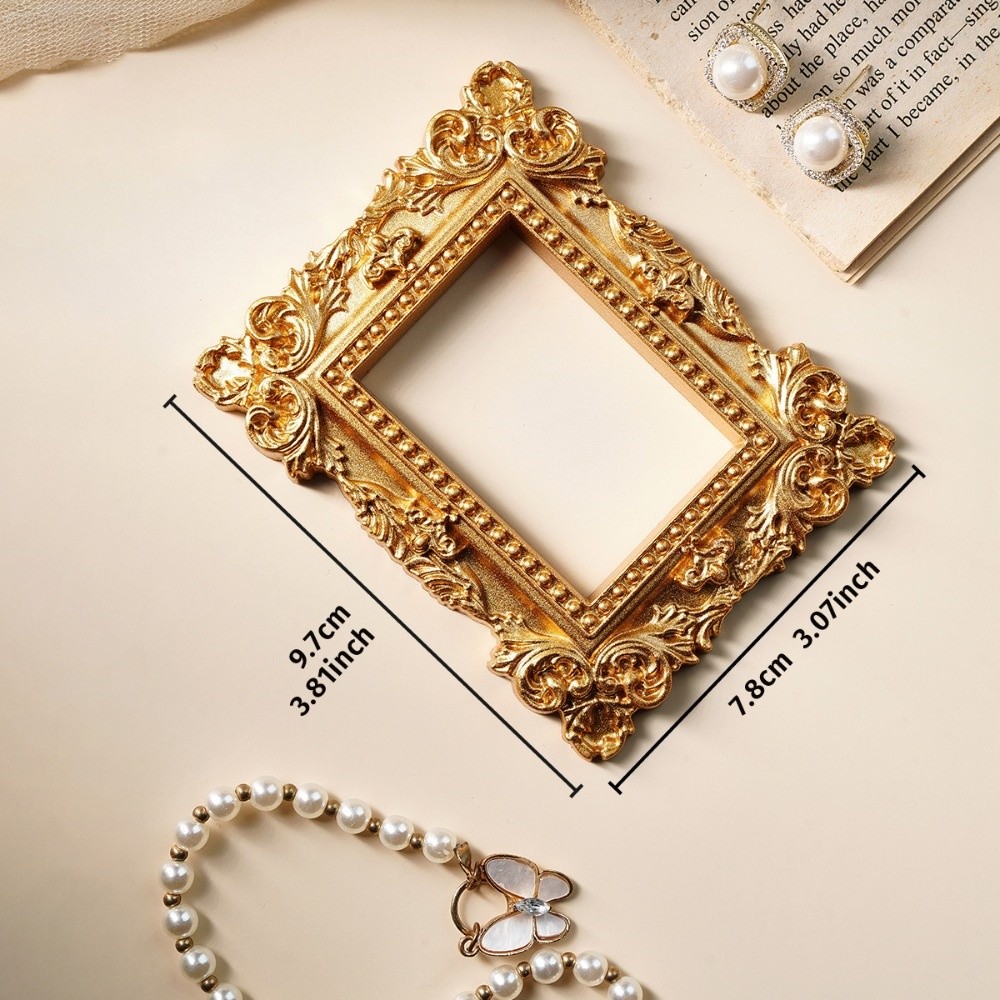 Bamboo Photo Frame - Marco de Fotos Vintage Dorado para