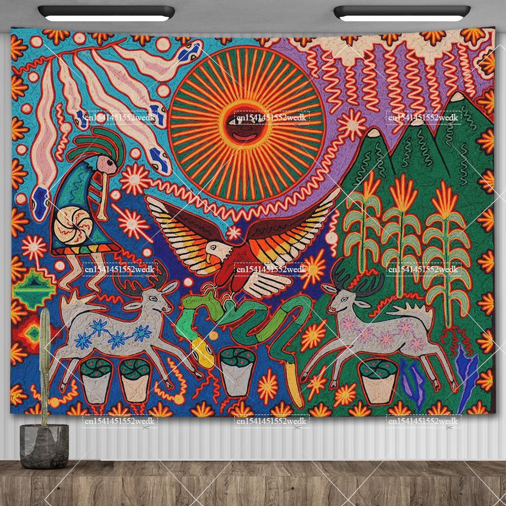 Home Decor Indonesia - Tapiz de arte Tribal mayas de