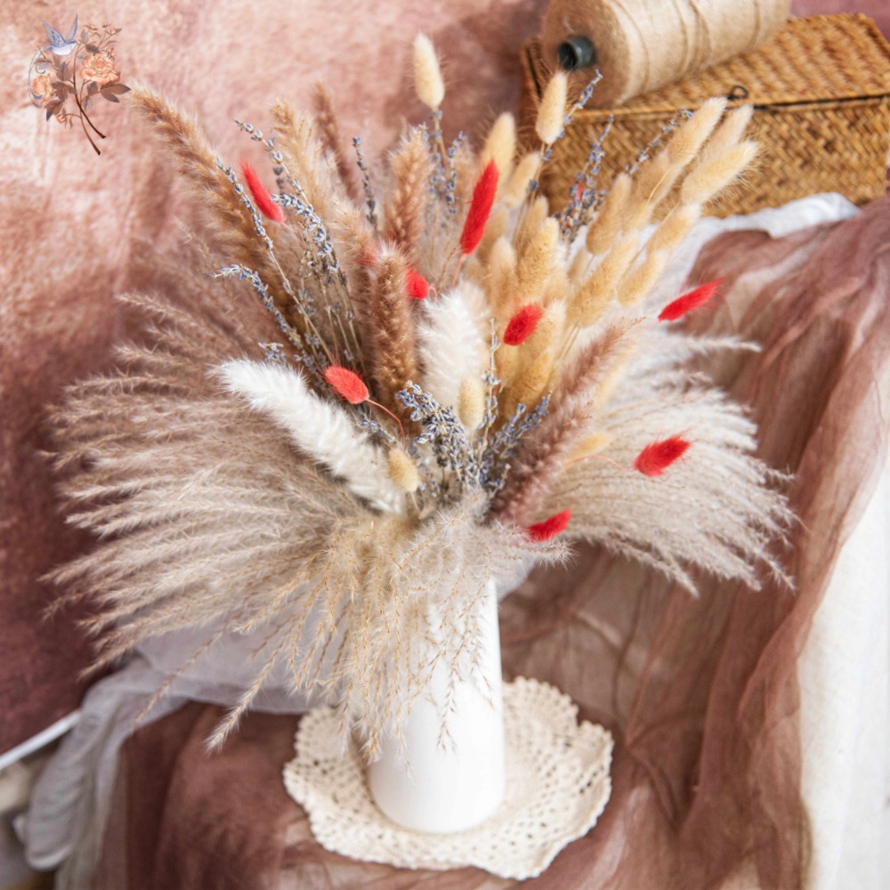 Ramo de Flores Secas Naturales - Pampas Grass Decor reseña y precio