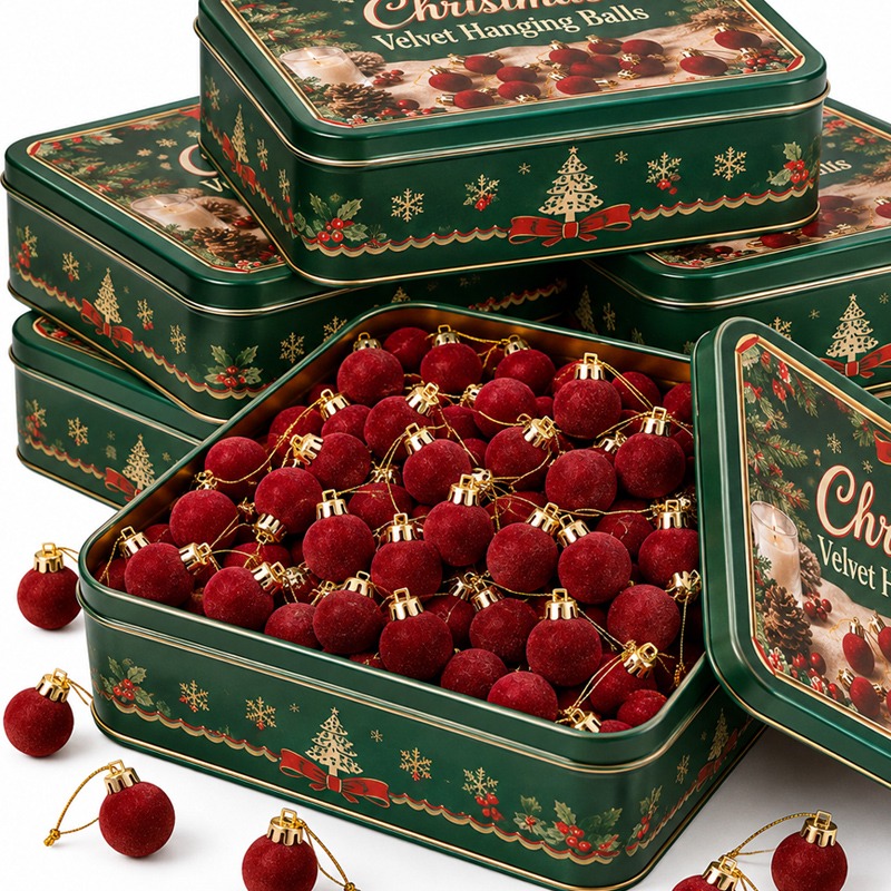 Bolas navideñas de terciopelo  - Home Decor Indonesia reseña y precio