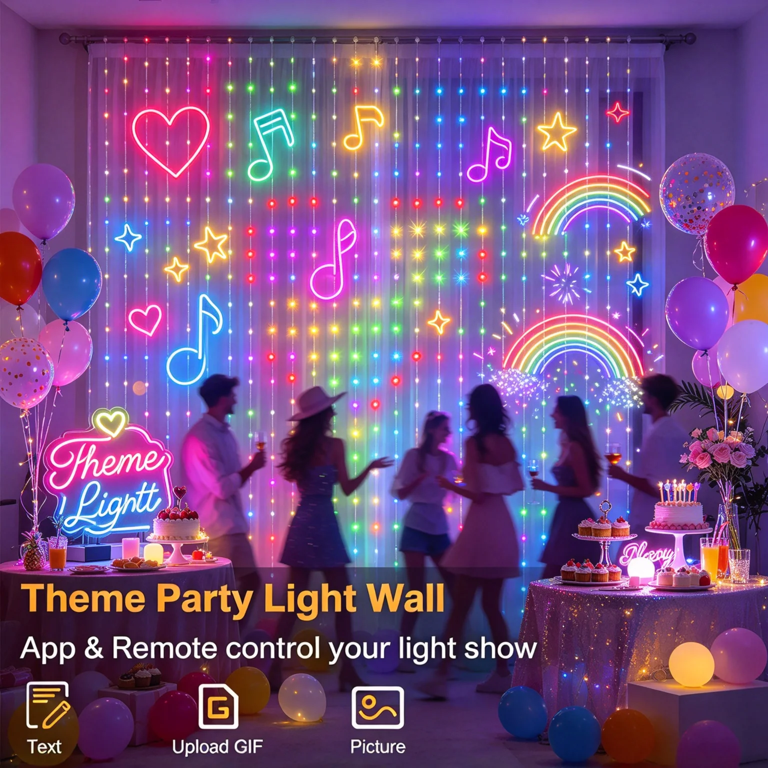Guirnalda de luces LED intelig - Home Decor Free App reseña y precio