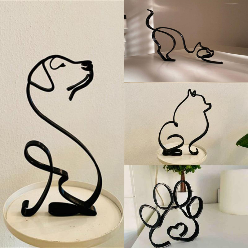 Escultura artística de perro,  - Home Decor Y2K reseña y precio