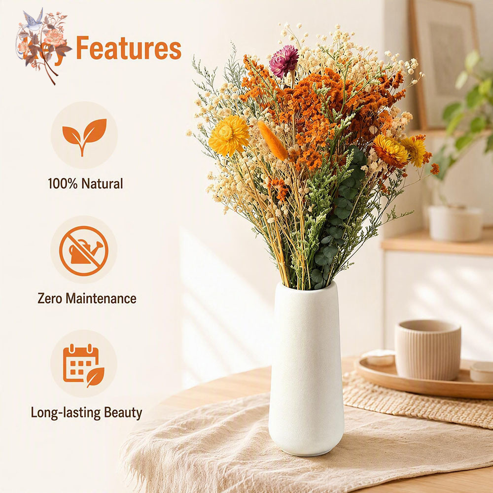 Ramo de Flores Secas de Otoño, - Pampas Grass Decor reseña y precio