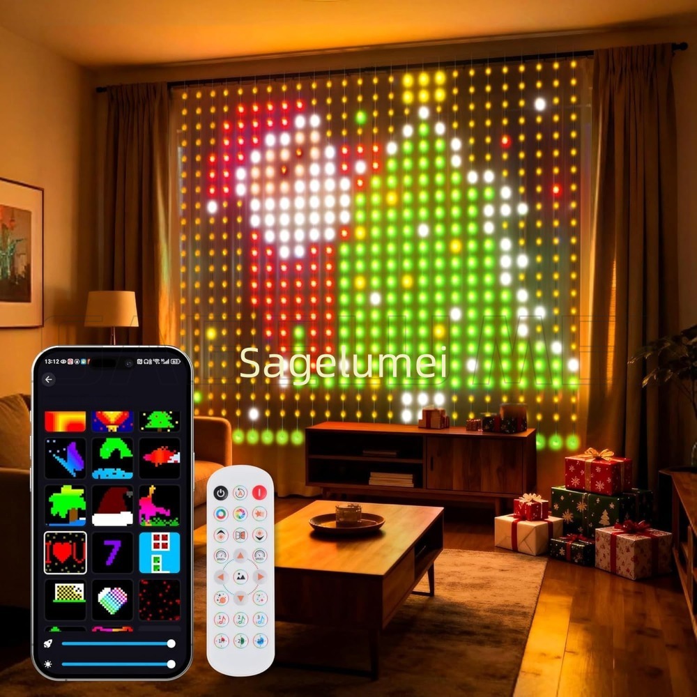 1.6M-3M Cortina de luces LED i - Home Decor Free App reseña y precio