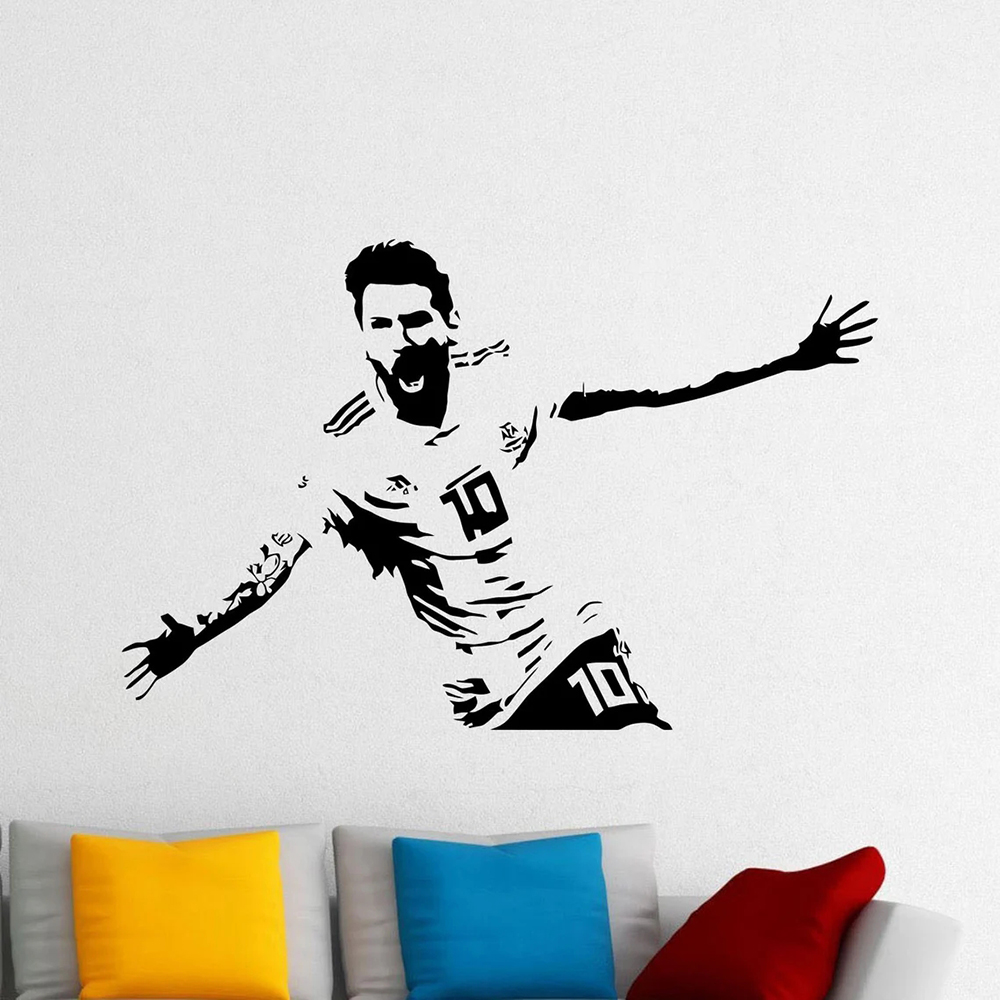 Calcomanía de pared Messi, peg - Home Decor Indonesia reseña y precio