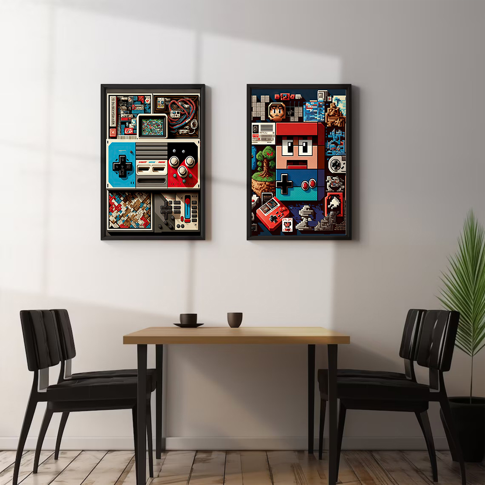 Póster de juego de píxeles par - Home Decor Za reseña y precio