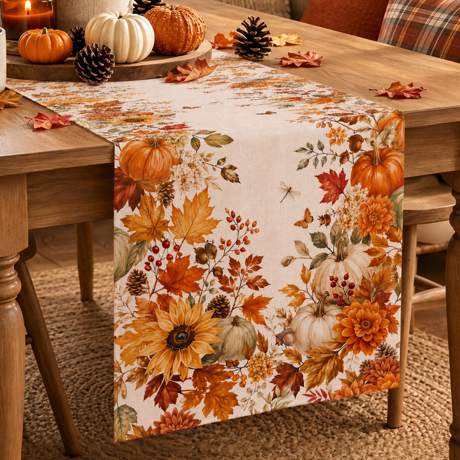 Camino de Mesa con Diseño de G - Linen Table Runner reseña y precio