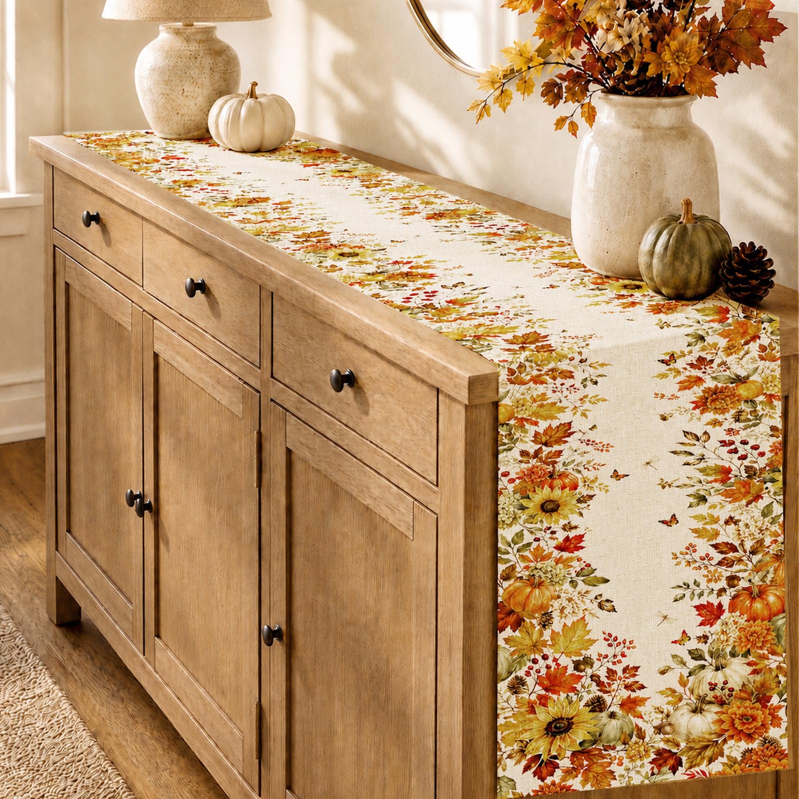 Camino de Mesa con Diseño de G - Linen Table Runner reseña y precio